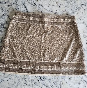 Express Gold Sequined Skirt